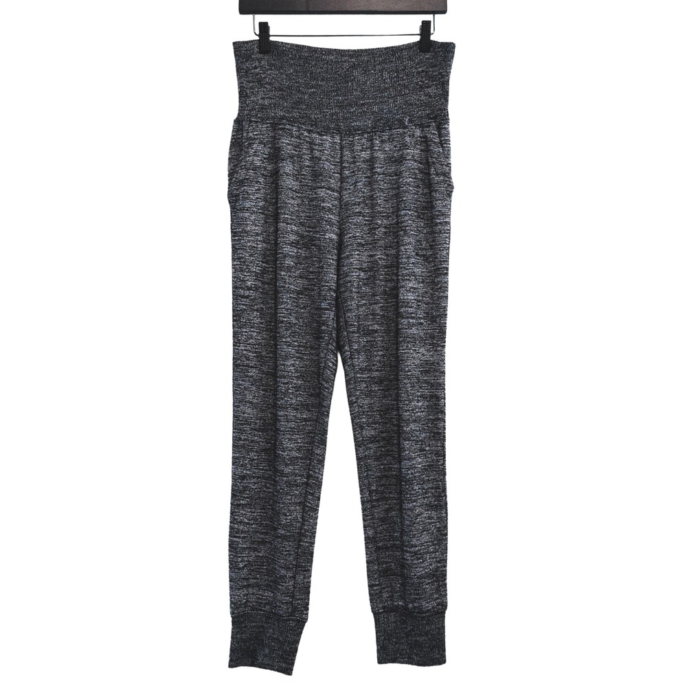 Gap Loungewear Pants Women M Gray Space Dye High Rise Knit Joggers‎ Pajamas